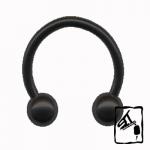 Semicreola cu bile 3mm negru - 2buc. Semicreola cu bile 3mm negru - 2buc.